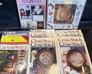 Many Cross Stitch magazines and books. W/ patterns & projects. Crafts.