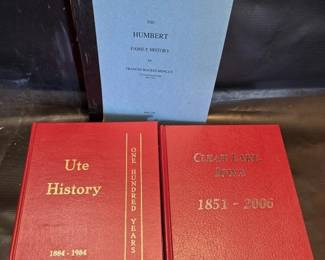 Genealogy research. Family history. Iowa town centenial books.