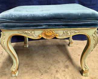 Karges gilded foot stools. Sitting benches.