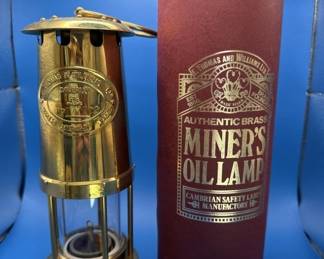 Vintage brass miners lanterns. New in boxes.
