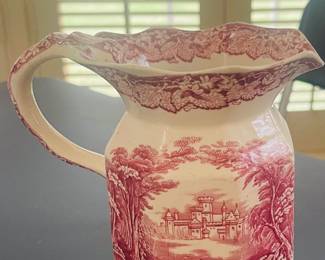 Mason's Ironstone Vista Pink Pitcher 