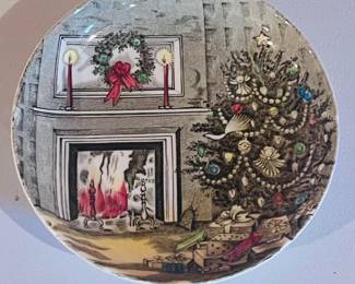 Vintage Holiday Butter Dish 