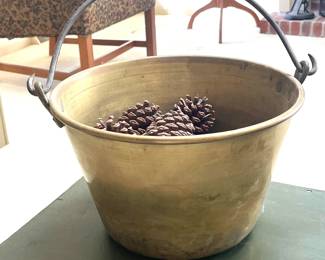 Hammered Brass Jam Kettle - Circa 1900