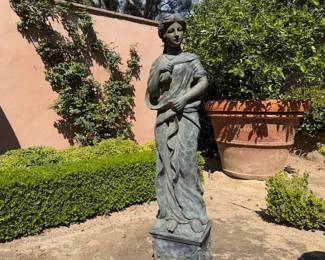 Elegant Bronze Garden Statue
