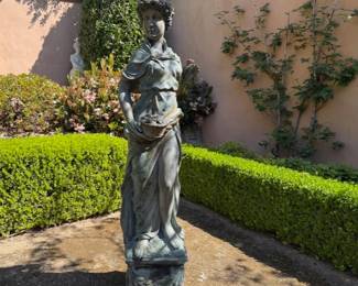 Elegant Bronze Garden Statue