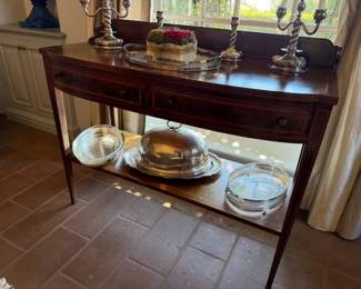 SS Candlesticks ~ Plated Silver Platter Dome