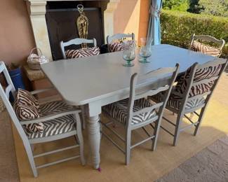 Gray Rectangular Dining Table
