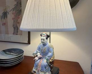 Pr. Asian Figural Lamps