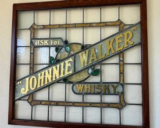 Johnnie Walker Stained Glass Sign