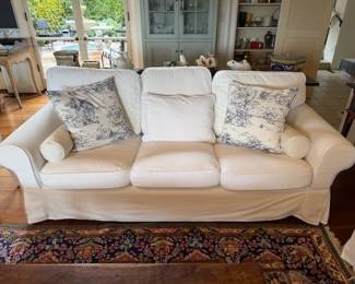 Slipcovered Down Sofa