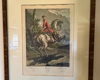 Equestrian Engraving by Johann Ridinger