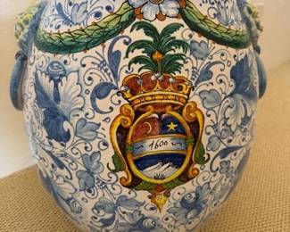 Large Italian Faience Vase, Renaissance Style