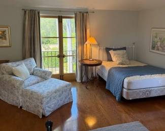 Full Bed #2 with White Iron Bedframe