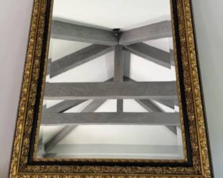 Large Black and Gildt Mirror