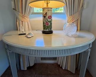 Painted Demi-lune Table (pr)