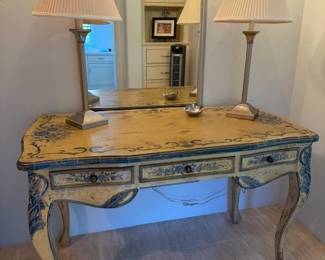 Tole Painted Desk