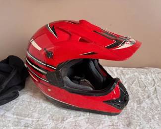 Sports Red Motorcycle Helmet