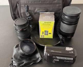 Photography JVC Everto Camera with lenses
