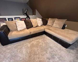 Furniture Leather Sectional Couch