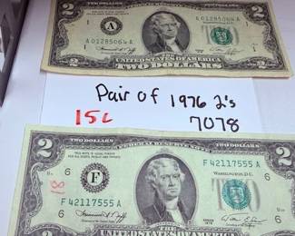 $2 Bills 1976
