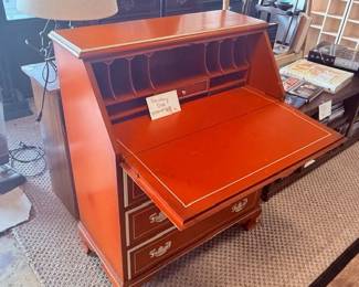 Orange Secretary Desk