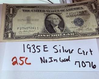 1935 E Silver Cert