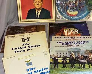Vinyl Lot 7 - JFK 1963 Memorial Album plus United States Presidential and Military