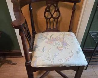 Antique Chippendale Corner Chair