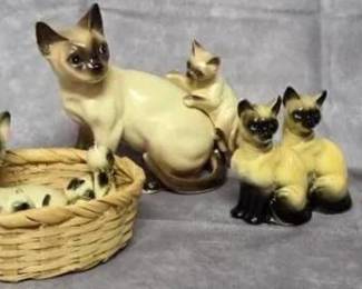 Siamese Cat Figurines Lot #2 Groups