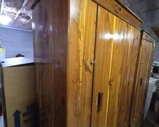 Large Standing Cedar Wardrobe/Closet 2 Of 2