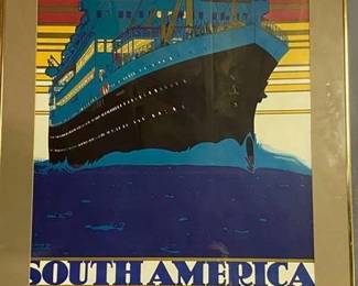 South America Framed Art Print - Royal Mail Lines