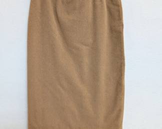 A tan mohair straight skirt, handmade, size small