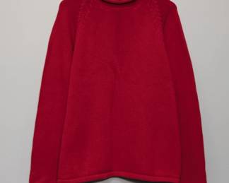  J. Crew women's red cotton roll-neck sweater size XL
