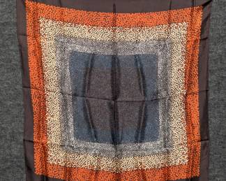 Vintage Pierre Balmain geometric dot pattern silk scarf