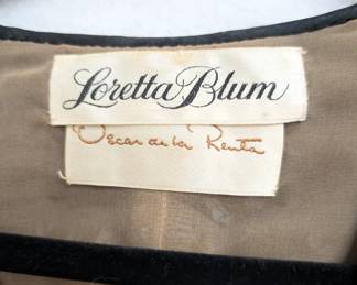 Closeup of the 80's vintage Oscar de La Renta black sequined jacket; from Loretta Blum, top fashion retailer in Dallas, Texas.