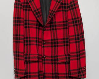 Polo Ralph Lauren red and black plaid wool blazer