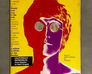 January 9, 1968 Look Magazine, featuring a "Sound and fury in the arts" theme, including a pullout portfolio on The Beatles and a feature on California counterculture