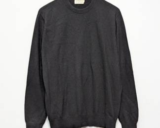 A Cameron of Scotland men's cashmere black long-sleeve crew-neck sweater