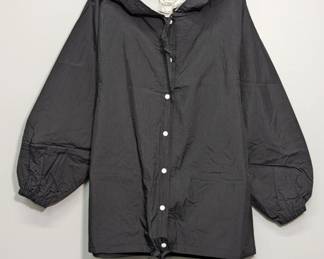 A Saks Fifth Avenue hooded black windbreaker/rain jacket 