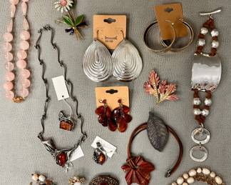 A delightful diversity of necklaces, bracelets, earrings, brooches