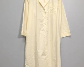 Barbizon women's vintage ivory floral jacquard night shirt / pajama long shirt