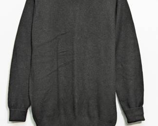 Romanes & Paterson Scotland men's knit black cashmere crewneck pullover sweater, size 42