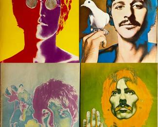 The Beatles offset lithograph posters by Richard Avedon, 1967, set of 4