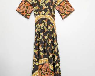 Vintage paisley print maxi dress