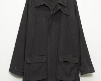 A vintage Polo Ralph Lauren charcoal gray wool chore swing jacket, size XL