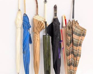 A selection of vintage umbrellas