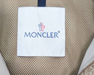 Tag inside the Moncler gold color hooded zipper front jacket 