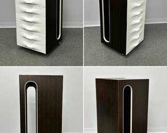 More views of the Raymond Loewy DF 2000 dressing cabinet, "Valet 2000/50" designed by Raymond Loewy for Doubinsky Freres, circa 1969 