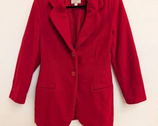 Henri Bendel New York scarlet red two-button blazer size 8, made in Italy