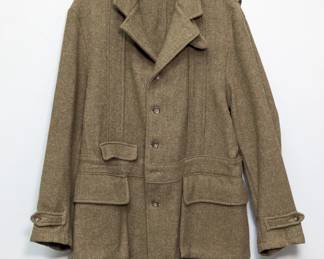 Vintage Polo by Ralph Lauren brown tweed wool Norfolk jacket, size L